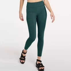 Women's FLX Mixed-Media High-Waisted Leggings with Zip Pockets