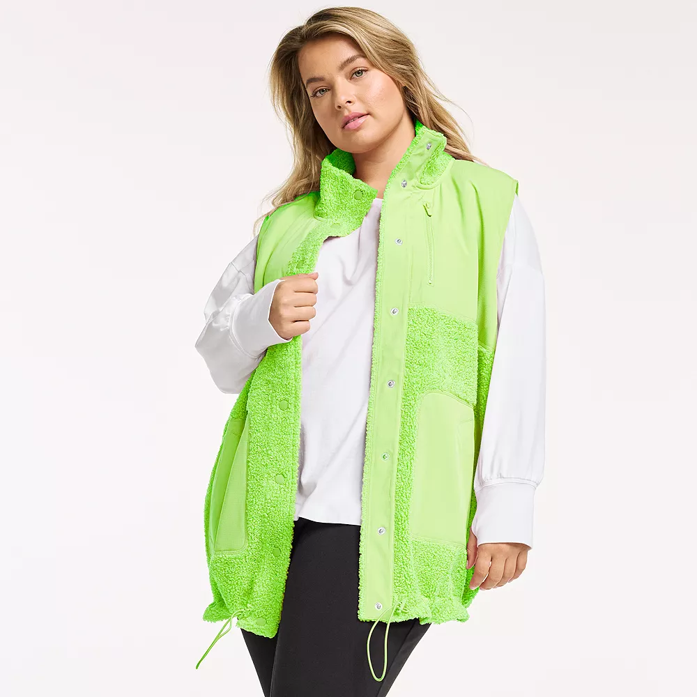 Plus Size FLX Boucle Mixed-Media Vest - Image 5