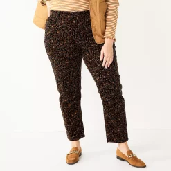 Plus Size Croft & Barrow® Straight-Leg Corduroy Pants