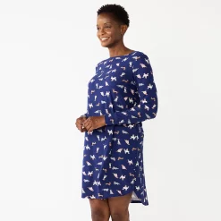 Petite Croft & Barrow® Long Sleeve Cozy Sleepshirt