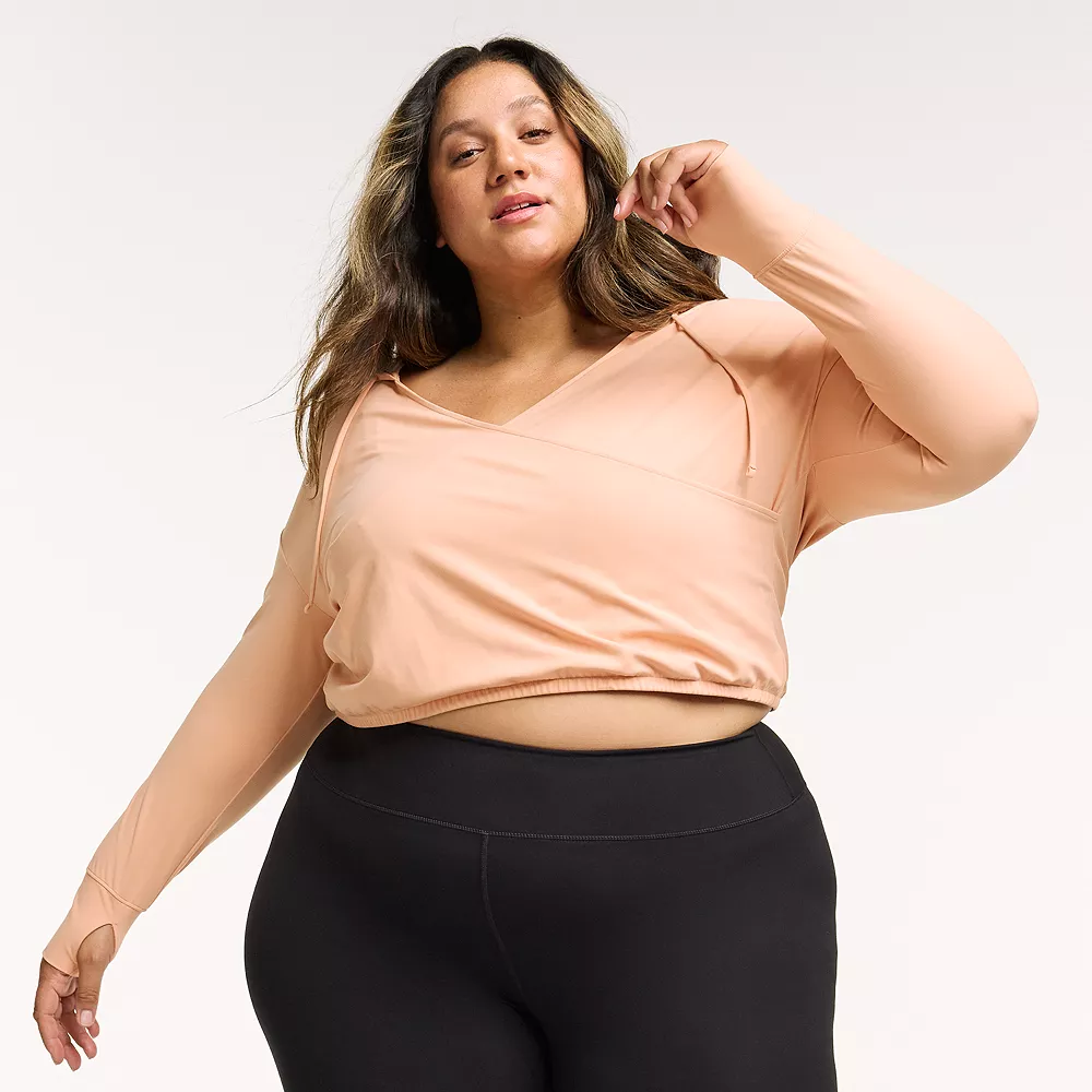 Plus Size FLX Surplice Lightweight Hoodie - Image 3