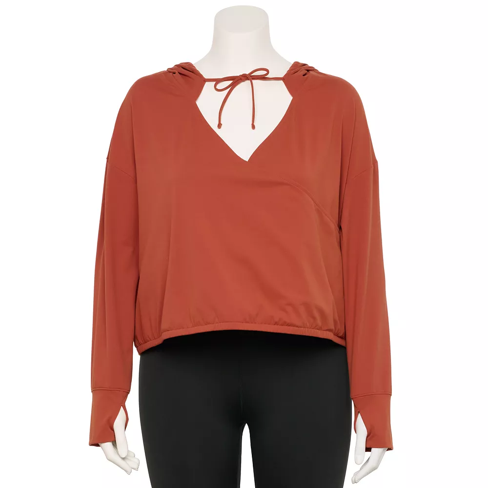 Plus Size FLX Surplice Lightweight Hoodie