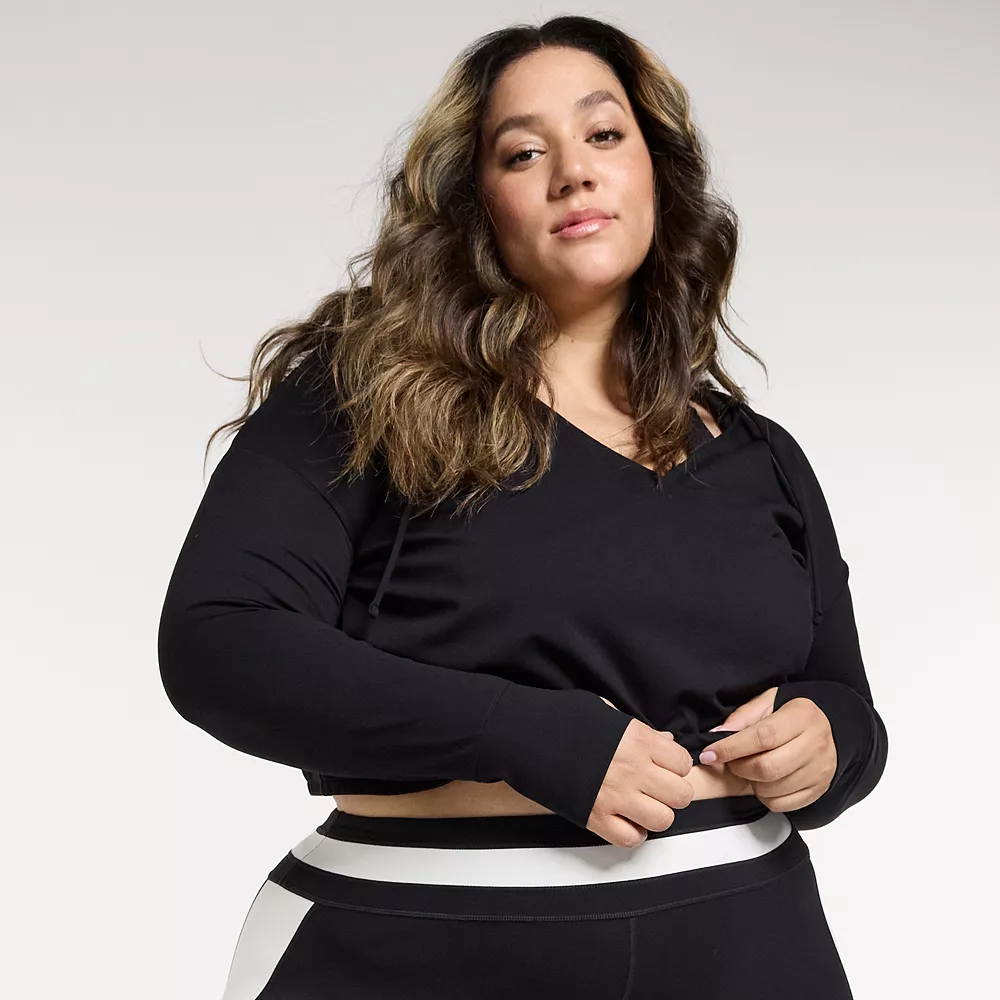 Plus Size FLX Surplice Lightweight Hoodie - Image 2