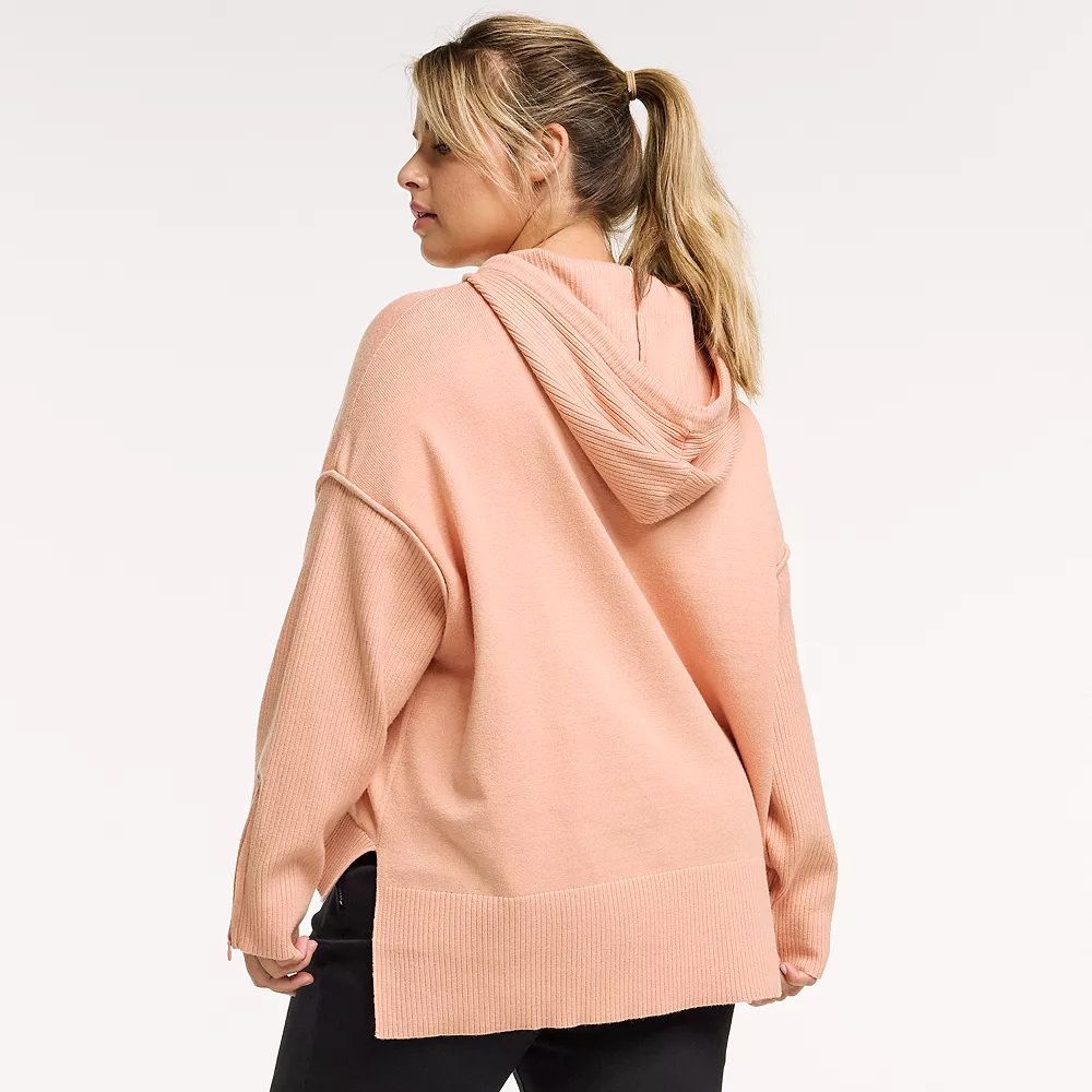 Plus Size FLX Hooded High-Low Sweater - Image 5