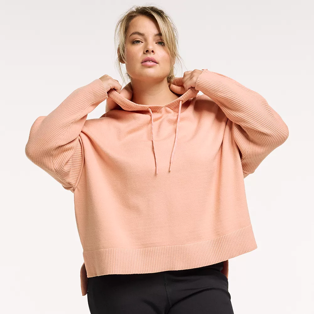 Plus Size FLX Hooded High-Low Sweater - Image 3