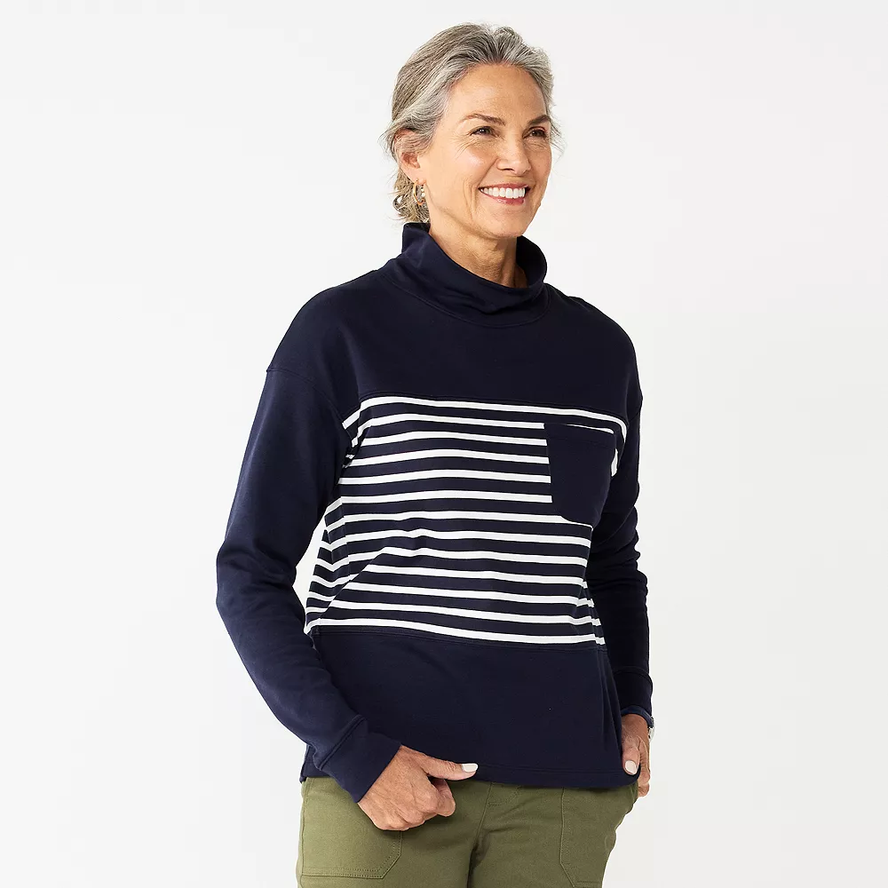 Women's Croft & Barrow® Mockneck Sweatshirt - Image 4