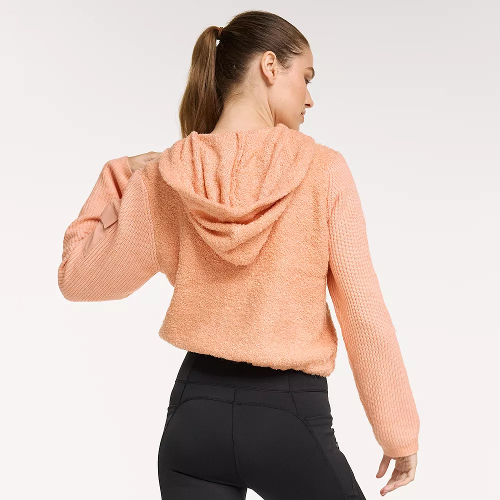 Women's FLX Hooded Half-Zip Mixed-Media Pullover - Image 4